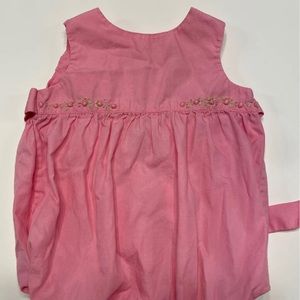 RALPH LAUREN: Baby Pink Bubble Romper